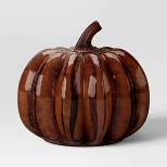 Medium Glass Pumpkin Dark Brown - Threshold™