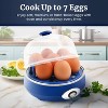 Elite Cuisine Automatic Easy Egg Cooker 7 Eggs Blue - 4 of 4