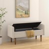 CAVINAS 45.98" Teddy Velvet Storage Ottoman Bench for Bedroom,Storage Bench with Lift Top,Multifunctional Ottoman for Living Room,Entryway - 3 of 4