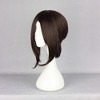 Unique Bargains Women's Halloween Wigs 15" with Wig Cap Deep Brown - 3 of 4