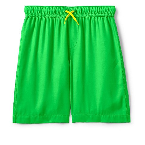 Lands' End Boys Solid Swim Trunks - Small - Lime Green : Target