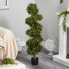 Nearly Natural 46-in Boxwood Spiral Topiary Artificial Tree - 3 of 3