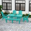 WestinTrends 6 Piece Outdoor Patio Dining Table and Armchair Dining Bench Set - 2 of 3