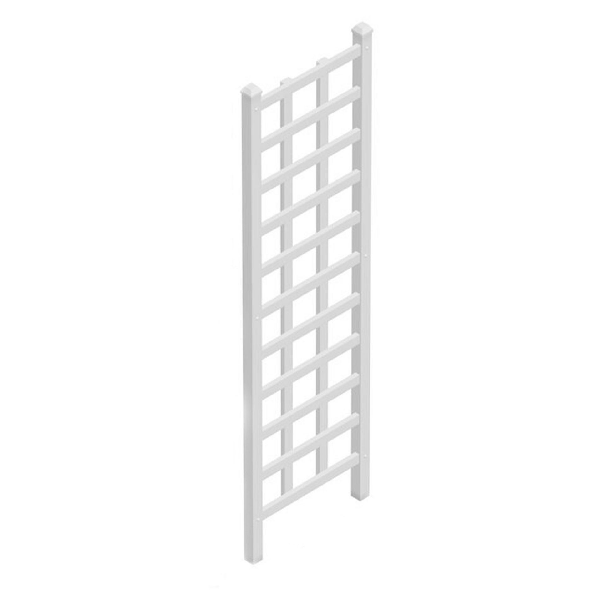 Dura-Trel Elmwood 22"x75" Indoor Outdoor Garden Trellis Plant Support for Vines & Climbing Plants, Flowers, & Vegetables with Ground Anchors, White