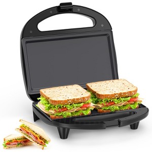 OSTBA Sandwich Maker, 2-Slice, Non-Stick Flat Plates, Cool-Touch Handle, Indicator Lights, 750W, Compact & Easy to Clean - 1 of 4
