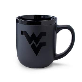 NCAA West Virginia Mountaineers 12oz Ceramic Coffee Mug - Black