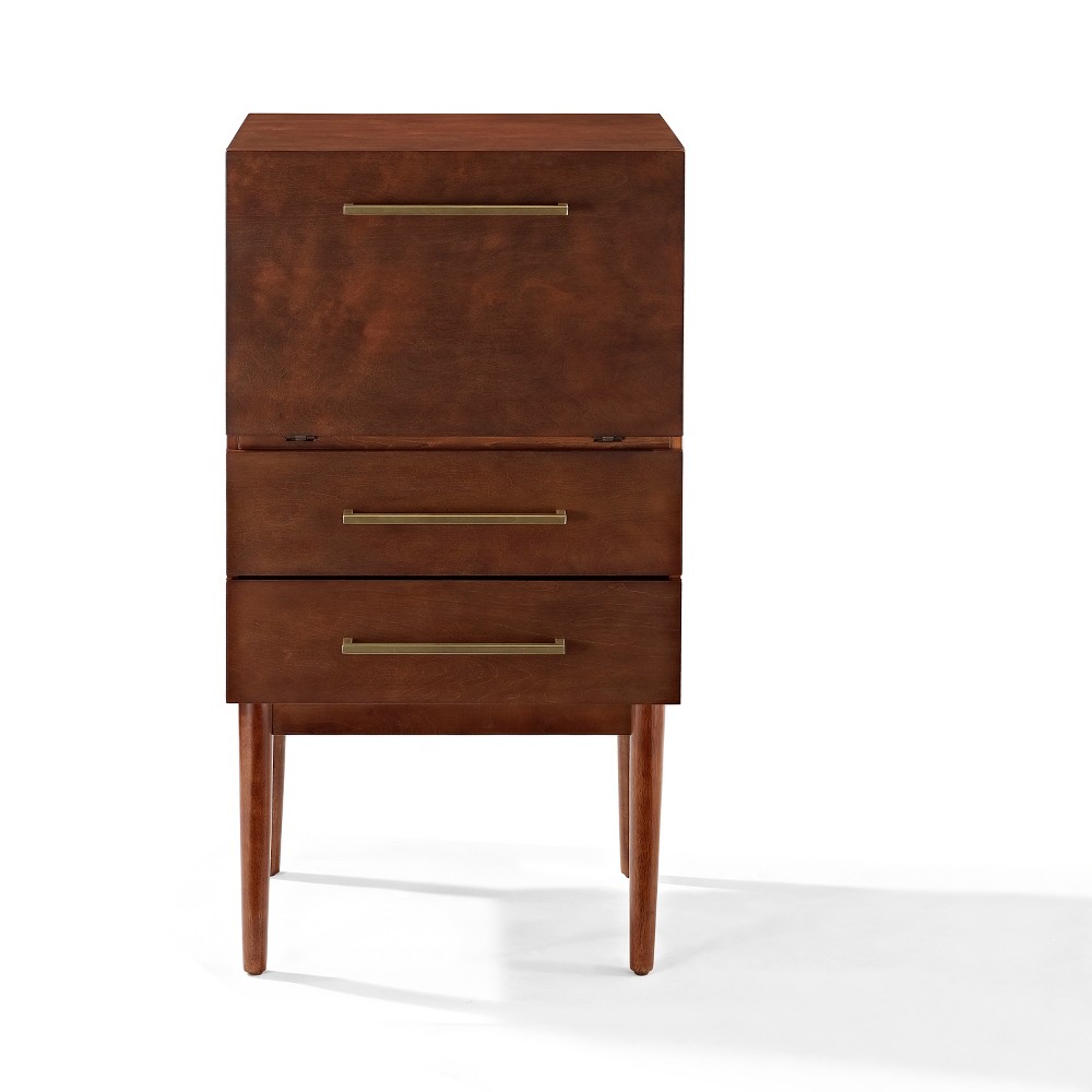 Photos - Wardrobe Crosley Everett Spirit Cabinet - Mahogany  