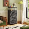 FONTOI Multi-Drawers Dresser with Charging Station, Tall Night Stand Chest of Drawers, Bedside Table Nightstand, Fabric Storage Multi-Choice - 2 of 4