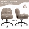 Kumasinova Widened Cross-Legged Office Chair,Swivel Armless Chair with Adjustable Height,Ergonomic Desk Chair for Home Office,Vanity,Bedroom - 2 of 4