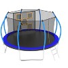 HFYee 1214/8*14FT Round Jump Trampoline Enclosure & Ladder for Backyard Fitness for Ages 8+ - 2 of 4