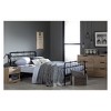 Queen Holland Metal Platform Bed with Headboard Black - South Shore - 3 of 4
