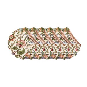 C&F Home Amara Round Cotton Quilted Reversible Machine Washable Placemat Machine Washable Set of 6 - 1 of 4