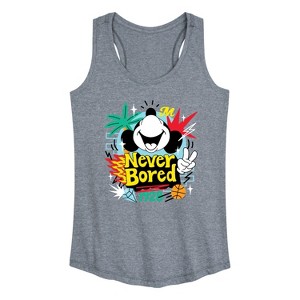 Women's - Disney - Mickey Never Bored Graphic Racerback Tank - 1 of 4