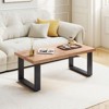 Tangkula 47" Farmhouse Style Accent Table w/ Thickened Tabletop & Natural Wood Texture - 2 of 4