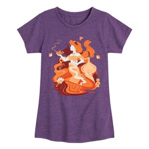 Girls' - Disney - Jasmine's Natural Beauty Fitted Short Sleeve Graphic T-Shirt - 1 of 4