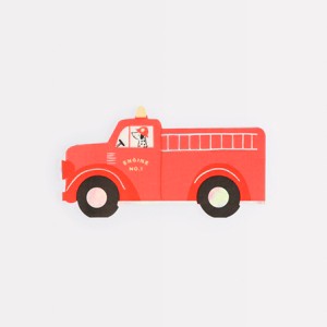 Meri Meri Fire Truck Napkins (Pack of 16) - 1 of 3