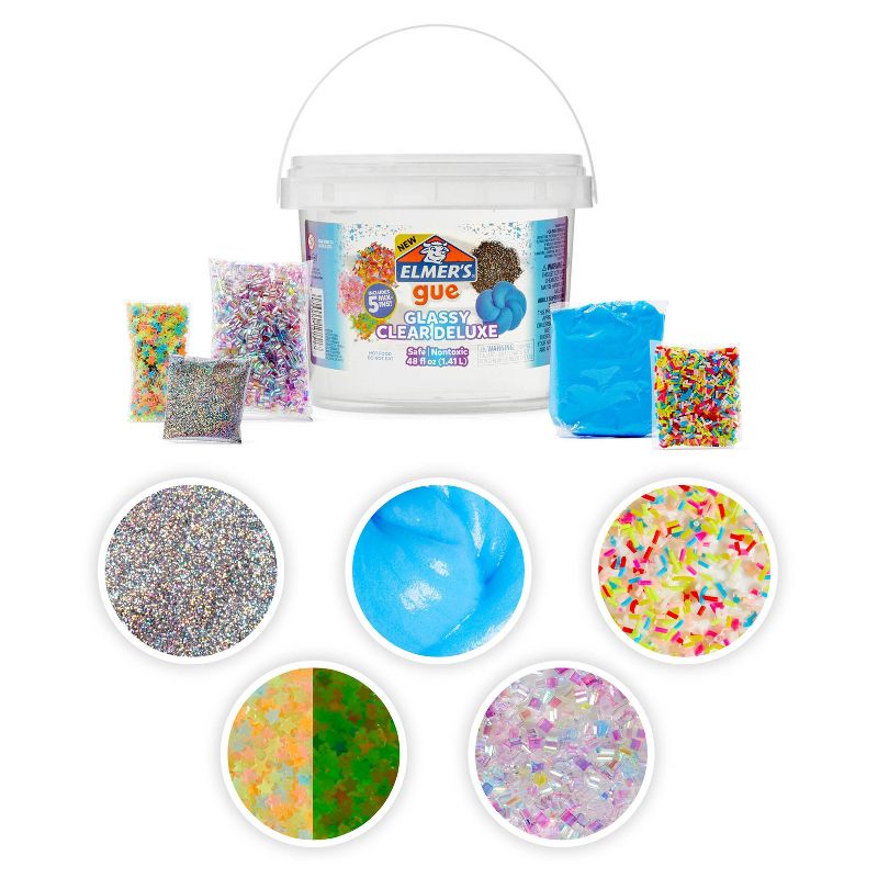 Elmer&#39;s Gue 3lb Glassy Clear Deluxe Premade Slime Kit with Mix-Ins, 3 of 10