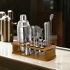 VEVOR Cocktail Shaker Set,18-Piece Stainless Steel Bar Tools with Bamboo Stand, Martini Bartender Kit Accessories | Mixer Spoon, Muddler,Silver&Brown - 2 of 4