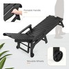 Chaise Lounge Chair with Table, 2-Piece, Outdoor Pool Lounge Chairs with Adjustable Backrest, Resin Patio Lounge Chairs with Wheels for Outside - 4 of 4