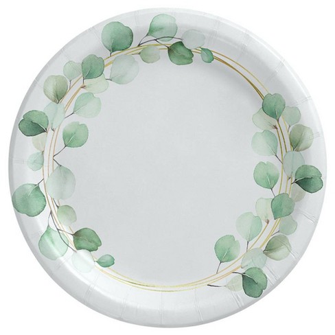 Modtagelig for Integrere kant 8.75" 20ct Botanical Dinner Paper Plates Sage - Spritz™ : Target