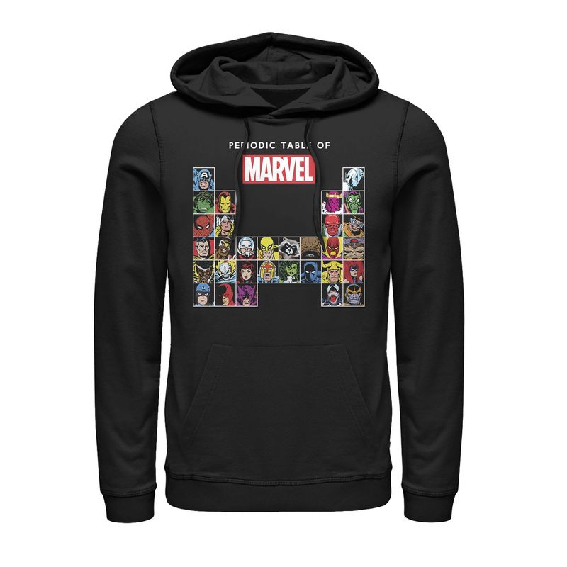 Men's Marvel Periodic Table of Heroes Pull Over Hoodie, 1 of 5