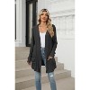 Women's Ribbed Long Sleeve Knit Cardigan with Pockets - 3 of 4