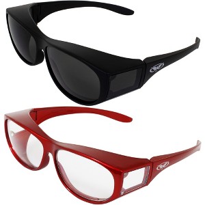 2 Pairs of Global Vision Eyewear Escort Safety Motorcycle Glasses - 1 of 4