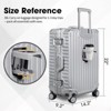 SUGIFT Durable Aluminum Frame Spinner Luggage ABS+PC Hardshell Suitcase with TSA Lock, and Smart Organization (20", 24" or 28") - 3 of 4