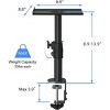 Clamp-on Speaker Stand Desk Mount Set, Height Adjustment, Tilt, Swivel, Trays - 4 of 4