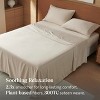Double Stitch Cotton Tencel Sheet - Bed Sheets Set Queen Size, 4Pc Luxury Hotel Bedding Set, Soft, Cooling & Breathable for Hot Sleepers, Deep Pocket - 4 of 4