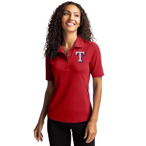 Texas Rangers Cutter & Buck Virtue Eco Pique Recycled Womens Polo - 1 of 1