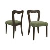 Upholstered Dining Chair Set of 2 Modern Contemporary with Rubberwood Frame & Open Back for Dining Room Kitchen-Baofuwish - 2 of 4