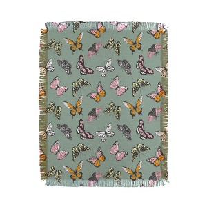 Emanuela Carratoni Wild Butterflies 56"x46" Woven Throw Blanket - Deny Designs - 1 of 4