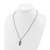 Chisel Stainless Steel Antiqued and Polished Pendant on a 20" Box Chain Necklace - 4 of 4