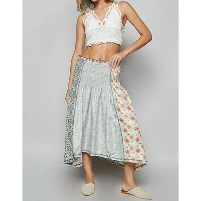 Women's Floral Printed Woven Skirt - POL