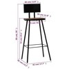 vidaXL Bar Chair Set of 2 Dark Brown, Black - 3 of 4