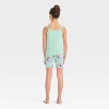 Girls' Stitch Tight Fit Tank Pajama Set - Green - 2 of 4