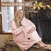 Tirrinia Fleece Blanket Hoodie Sweatshirt for Womens, Oversized Wearable Blanket Pullover with Hooded, One Size, Cozy Gift for Her - 4 of 4