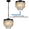 ALOADECOR 3-Light W13" Capiz Shell Chandelier Small Coastal Pendant Light - 2 of 4