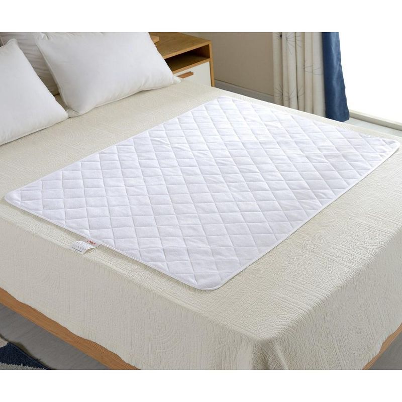 Cheer Collection Terry Rayon from Bamboo Large Waterproof Mattress Protector (34" x 52"), 1 of 6