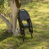 PLAYBERG Black Folding Portable Toilet Seat for Camping and Hiking with Backrest - 3 of 4