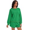 ATHLECHIC Women's Outfits Batwing Sleeve Oversized Sweatsuit Casual Fall Tracksuit Short 2 Pieces Sets - 4 of 4