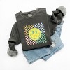 Simply Sage Market Four Square Smiley Face Garment Dyed Sweatshirt - 3 of 4