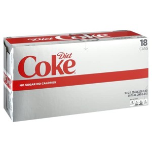 Coca-Cola, Diet Coke Cola Diet, 12 Ounce (Pack of 18) - 1 of 1