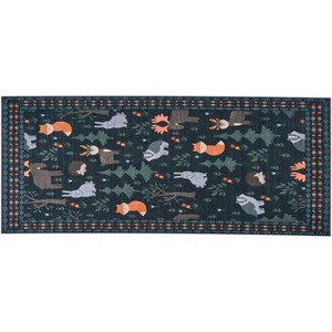 Boho Rugs Washable Area Rug Ultra-Thin Traditional Floral Carpet Large Cream Colorful Vintage Bedroom Rug - 1 of 3