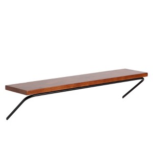 MH London Venice 36" Wall Mounted Shelves Mango Wood & Iron - 1 of 4