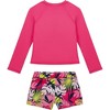 Ocean Pacific Toddler Girl's 2-Piece Long Sleeve with Shorts Swimsuit Set - 2 of 4
