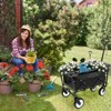 VisioGear Multi-use Bag Collapsible Foldable Wagon Cart, Beach Wagon Grocery Cart with Liner Bag and Cover, Black, 25.98"*17.32"*37.4" - 4 of 4
