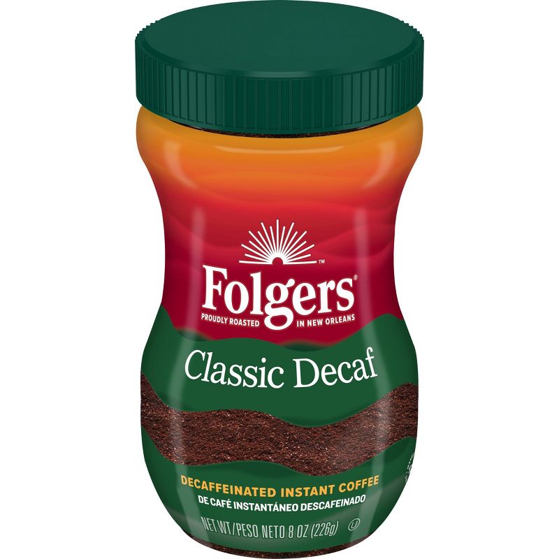 Folgers Classic Medium Roast Instant Coffee - Decaf - 8oz, 1 of 17