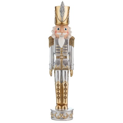 37in Christmas Nutcracker Decorative Holiday Scene Props Gold/Silver - Haute Décor